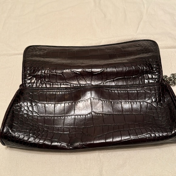 Ann Taylor Croc Embossed Clutch Handbag - Picture 9 of 14
